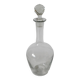 large wine carafe in chiseled glass and faceted stopper 1930