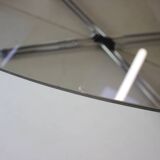 Midcentury Chrome and Glass Dining Table, Italy, 1970s