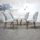 Chaise vintage pied de poule gris