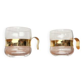 Vintage tea glasses Paula Series by Jorma Vennola for Iittala, 1970s, set of 2