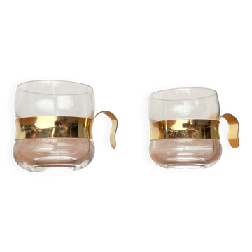 Vintage tea glasses Paula Series by Jorma Vennola for Iittala, 1970s, set of 2