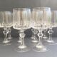Set de 10 verres à vin en cristal taillé