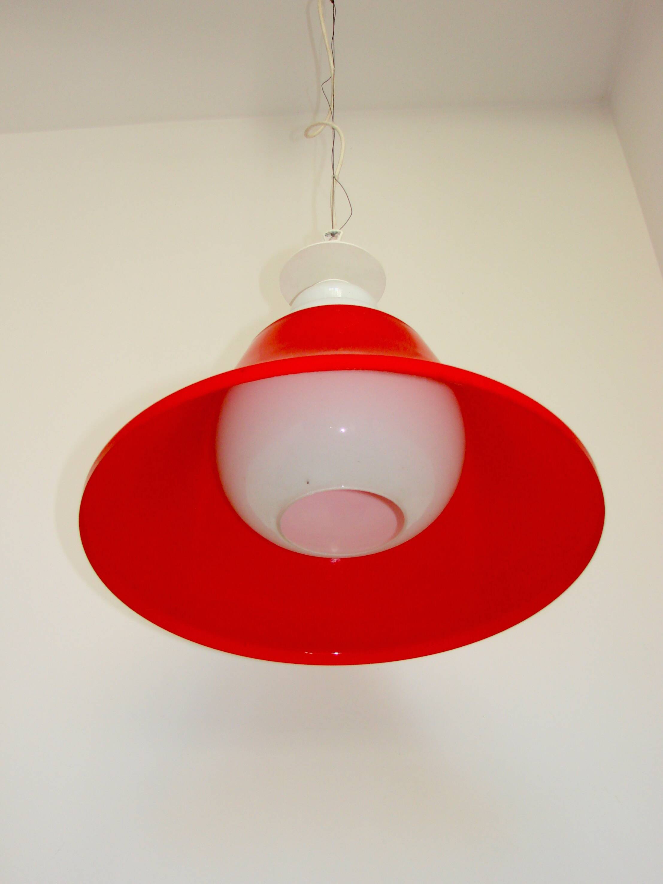 Suspension lumineuse Space Age, années 1970