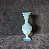 Vintage white opalescent glass vase