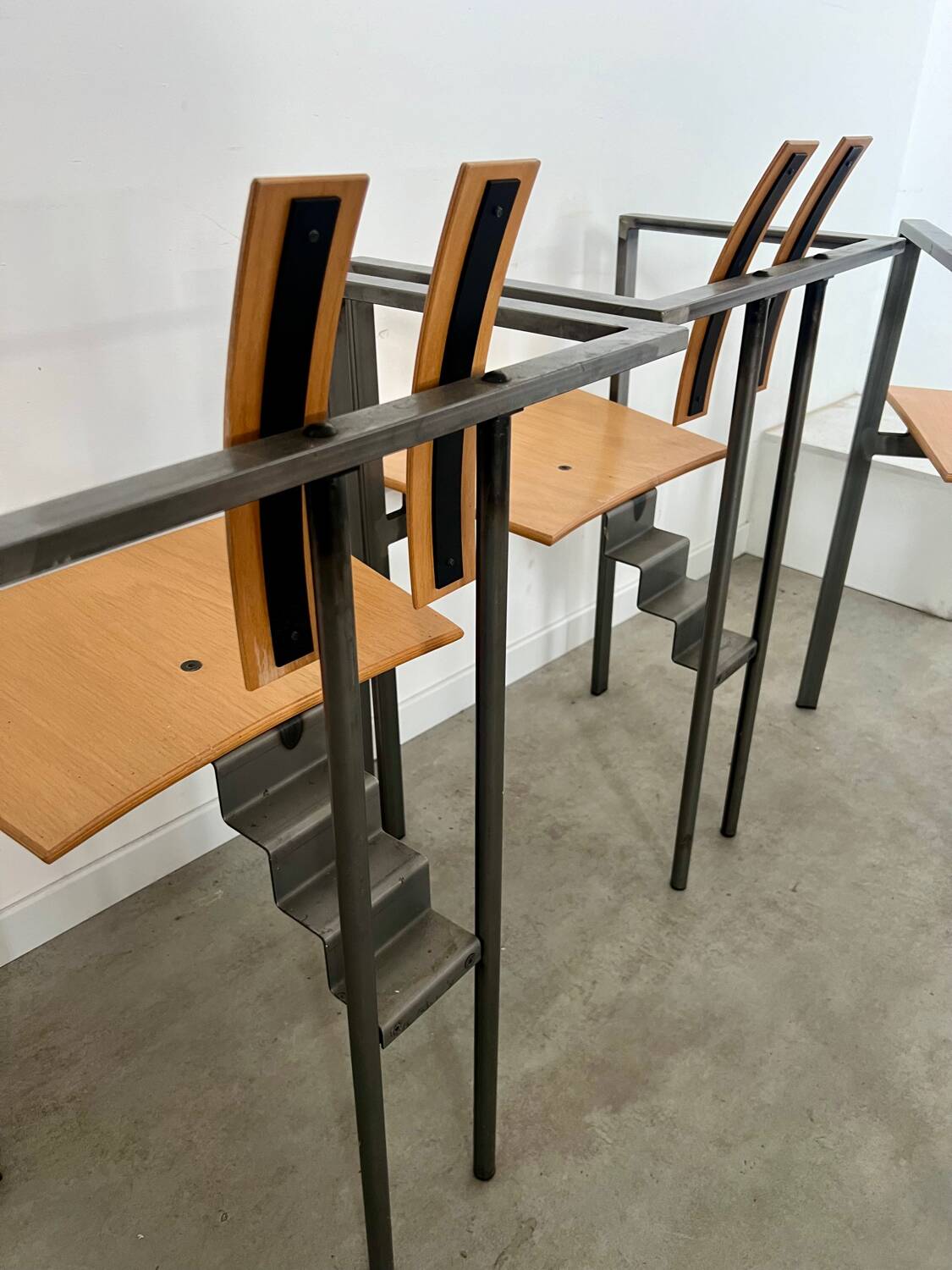 4 old raw design chairs Karl Friedrich Forster model Trix KFF postmodern 70s/80s