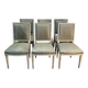 Set of 6 Louis XVI chairs. Beige rechampi