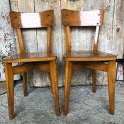 Pair of bistro chair luterma vintage wood