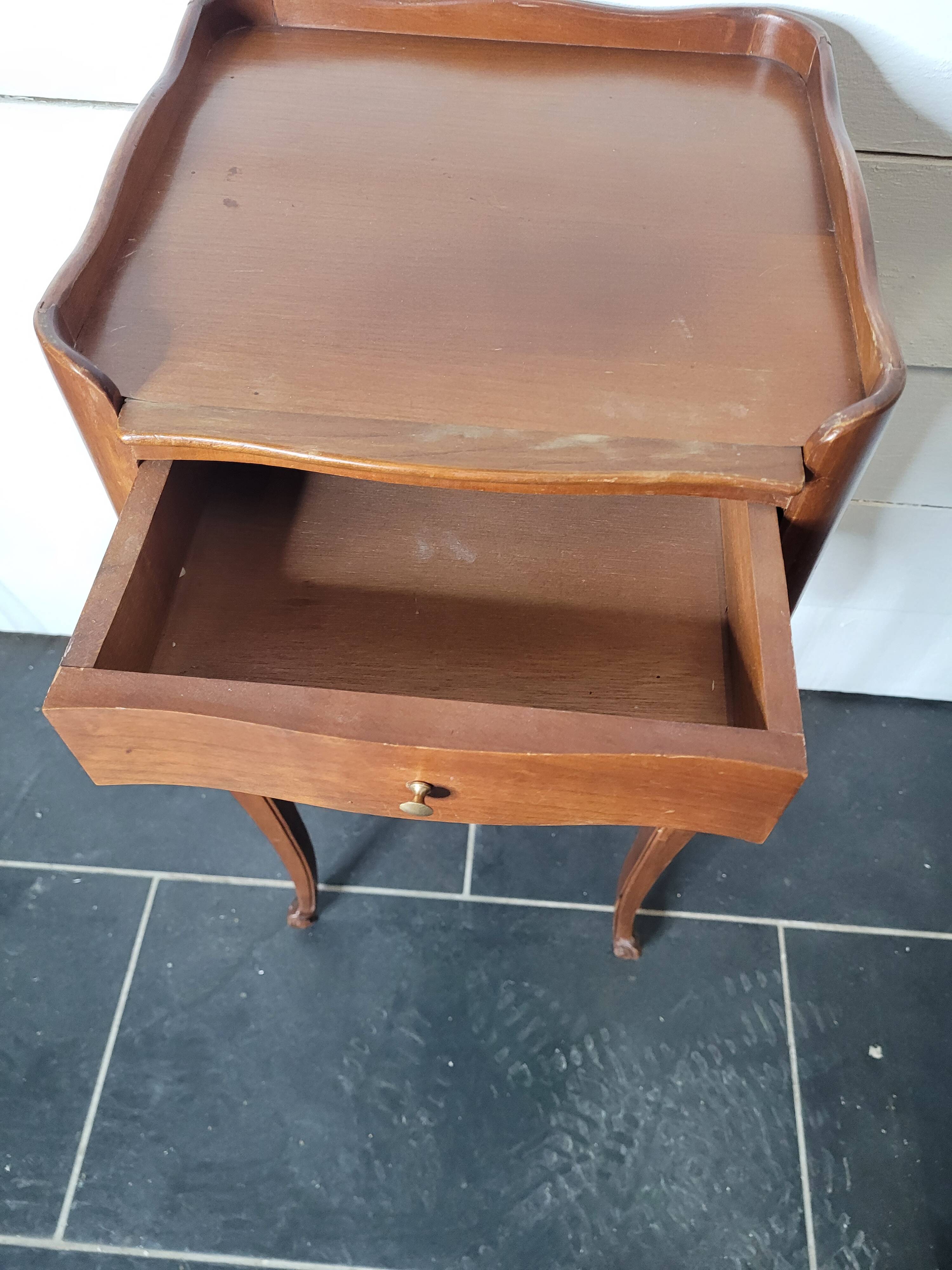 Louis XV style bedside table in cherry wood
