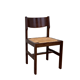 Vintage 1960s solid elm straw chairs