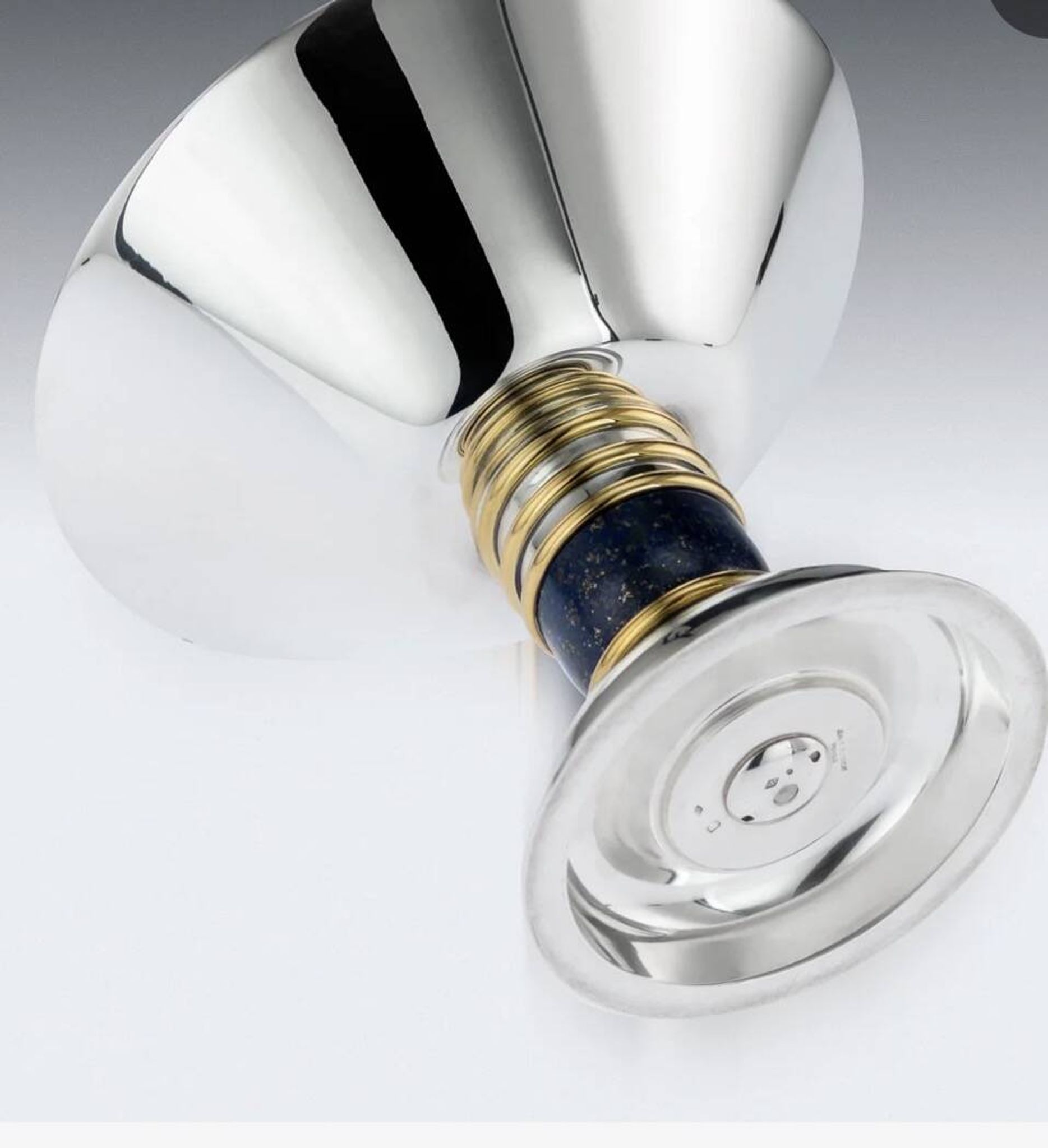 JEAN-EMILE PUIFORCAT - ART DECO CUP IN STERLING SILVER & VERMEIL MINERVE