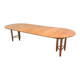 Table de salle à manger XXL en bois d'aulne massif ; ronde, ovale