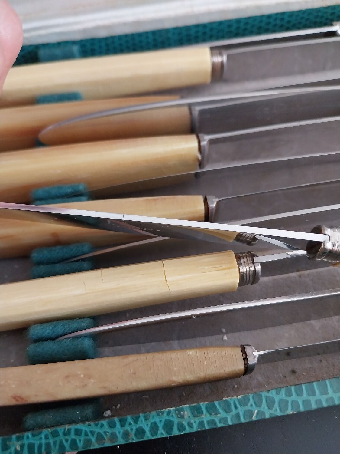 Old cheese knife set