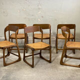 6 baumann cans sleigh chairs