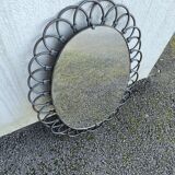 Oval metal mirror