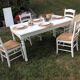 Ensemble table de ferme  blanche et quatre chaises