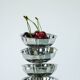 Set of 6 small, very elaborate stainless steel bowls with fine legs, mid-height, Design, 1970