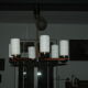 Scandinavian chandelier teak and brass design 60's swedish teak and brass chandelier