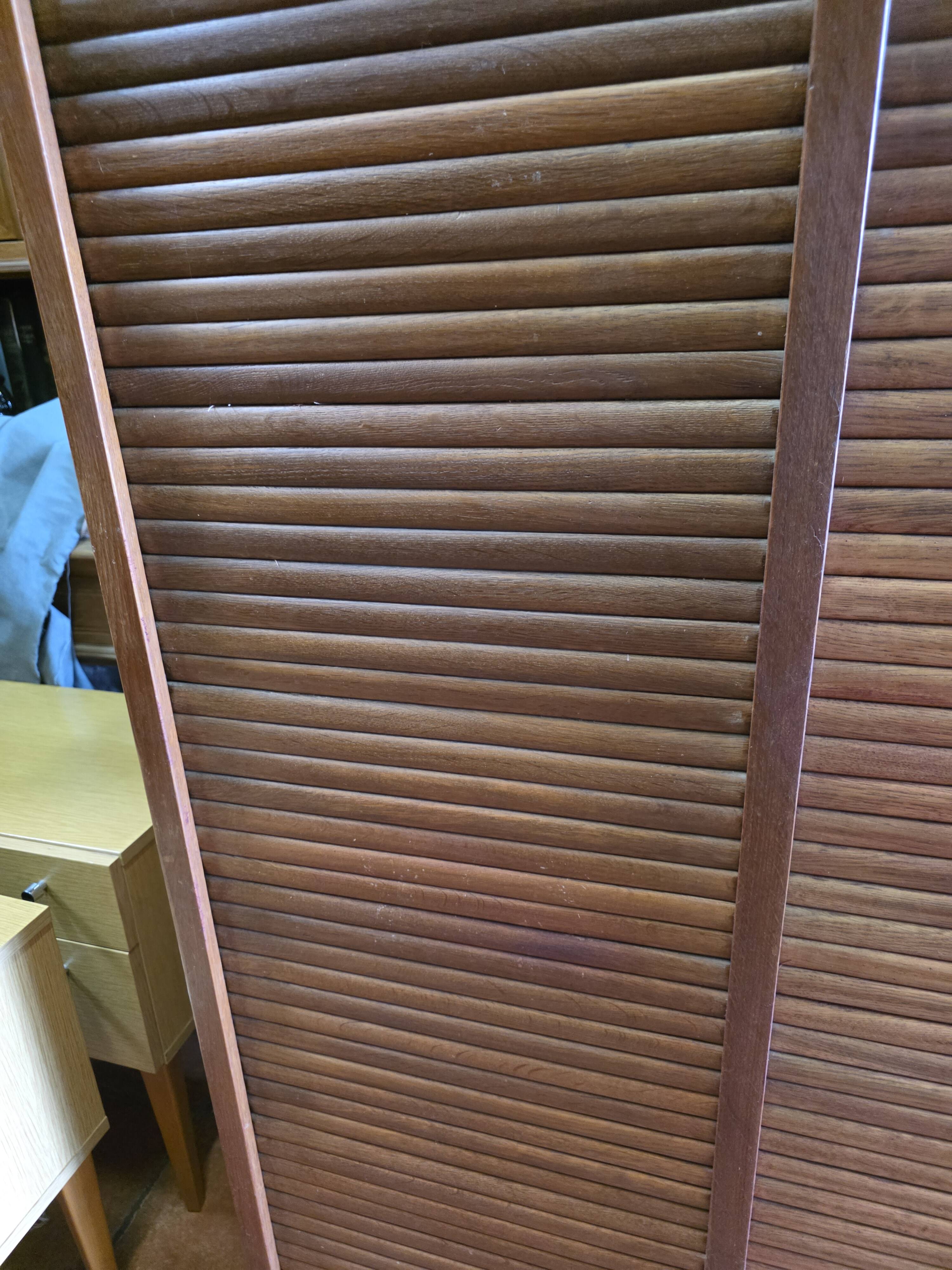 Antique double curtain cabinet in oak