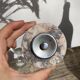 Antique doorbell or switch in marble and silver metal