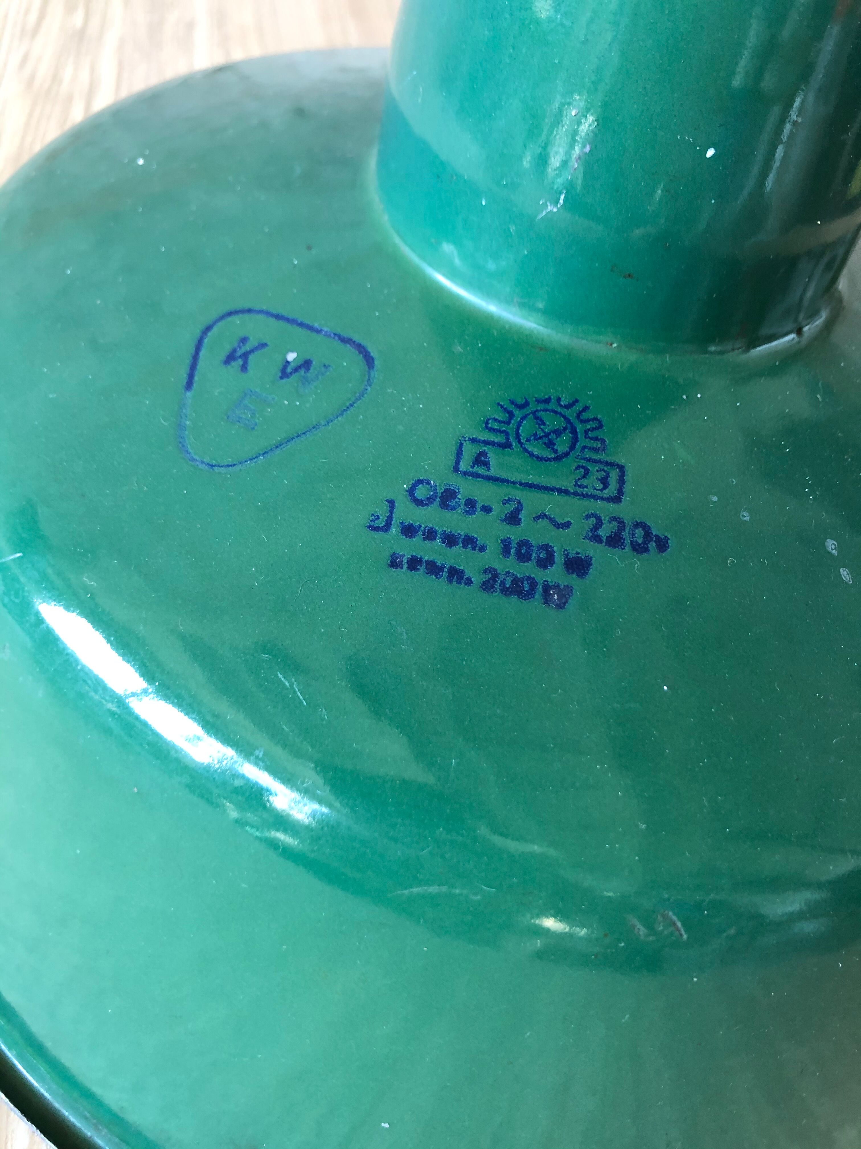 Industrial factory ceiling lamp from Wikasy a23, 1960s