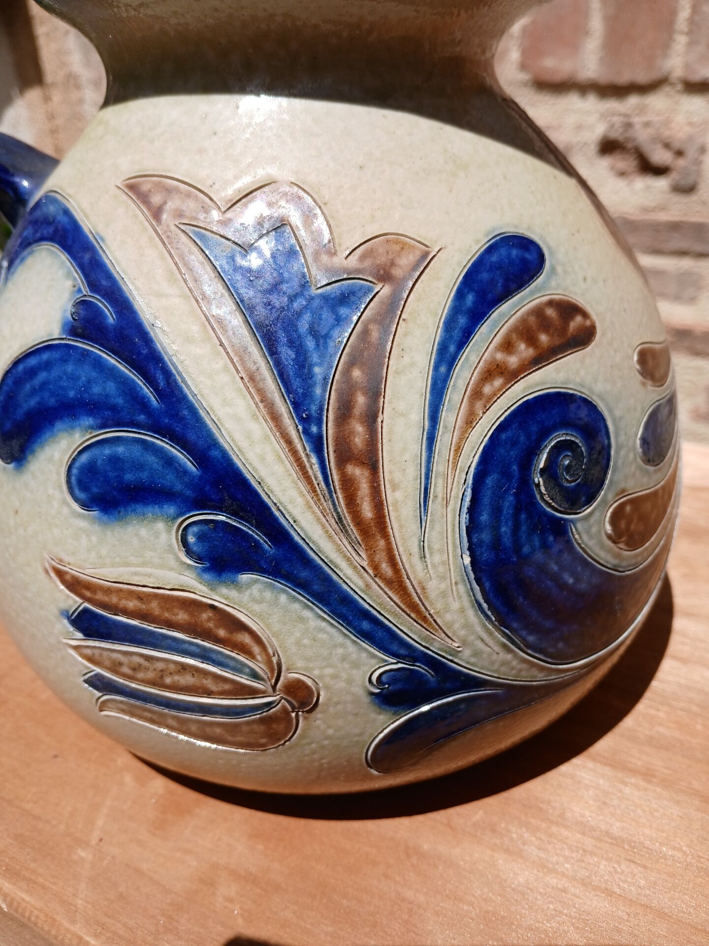 Large jug in handmade pottery