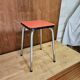 Tabouret en formica rose 1960