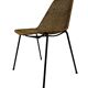 Chaise de bureau vintage en rotin Gian Franco Legler des années 1950