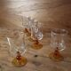 6 verres à eau pied ambré Luminarc "Antique"