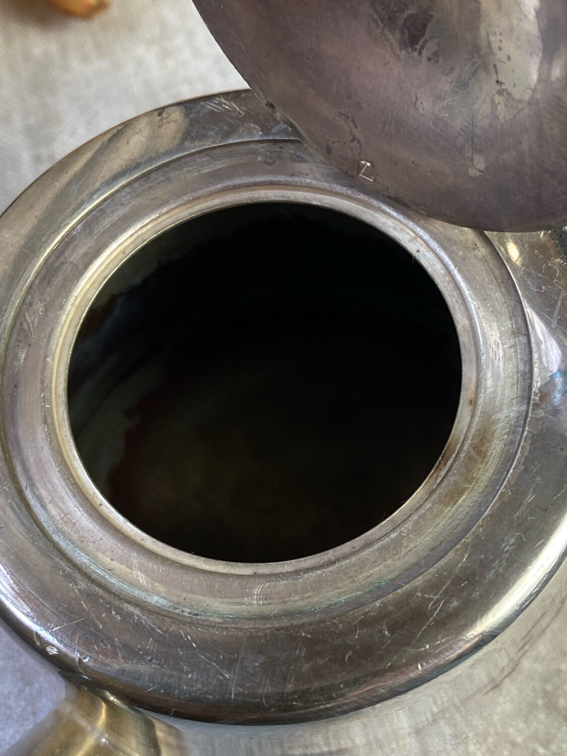 Silver-plated metal teapot, France, Art Deco