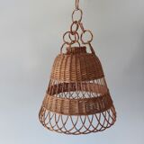 Wicker lampshade