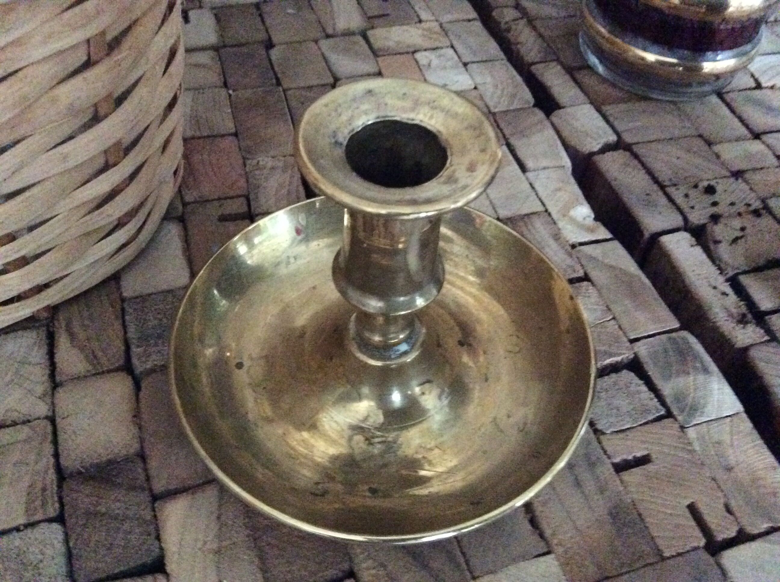 Copper candle holder