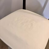 Lot de 5 chaises bois et Skaï blanc