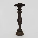 Carved and engraved wooden stool. 1960s 70s.