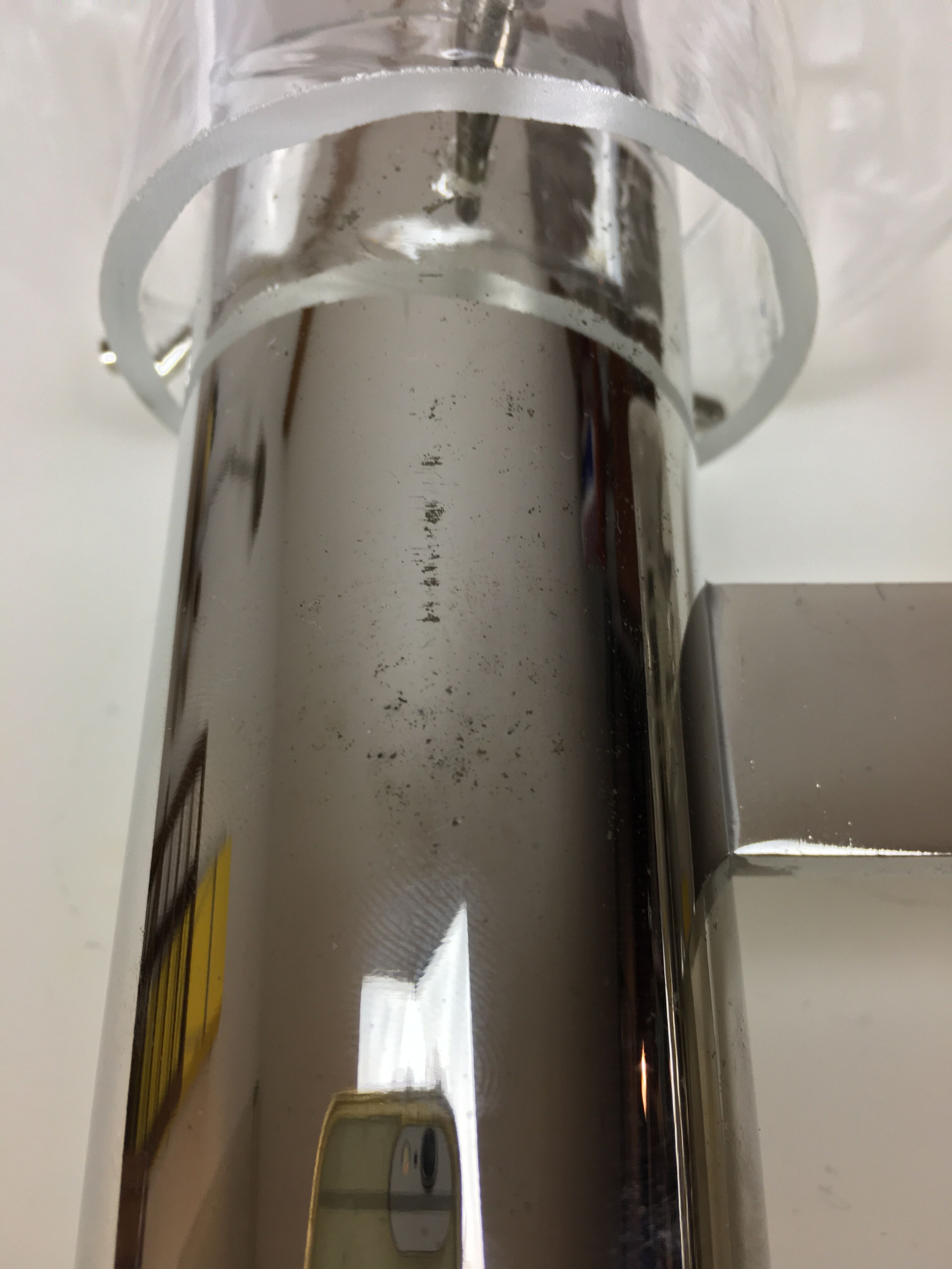 Wall light chrome and 70s glass