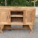 Vintage solid wood art deco 1950s display cabinet