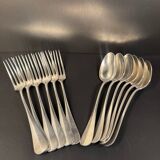 Set of 12 silver-plated cutlery sets, circa 1888