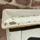 Table d'appoint en sapin vintage shabby chic
