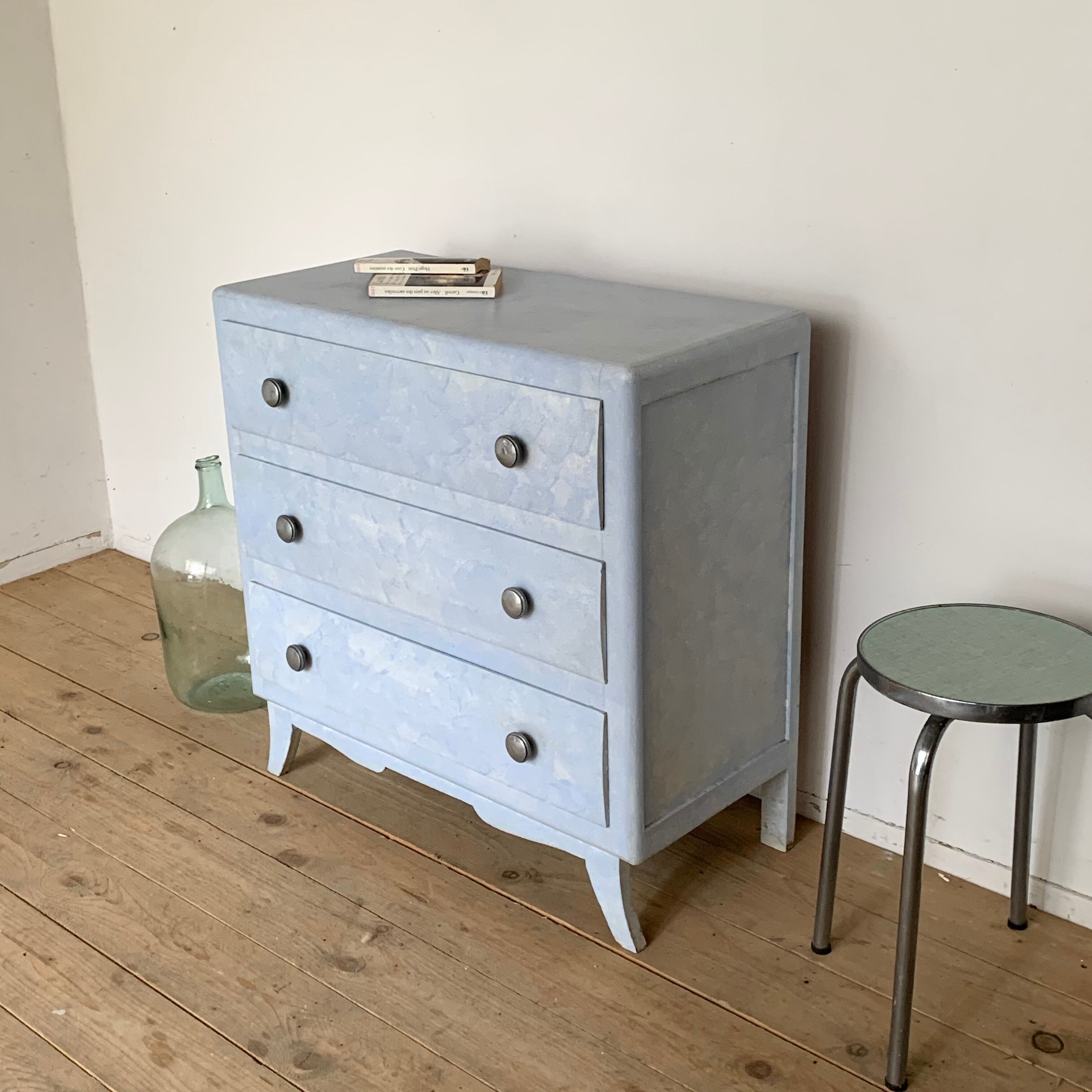 Blue vintage dresser