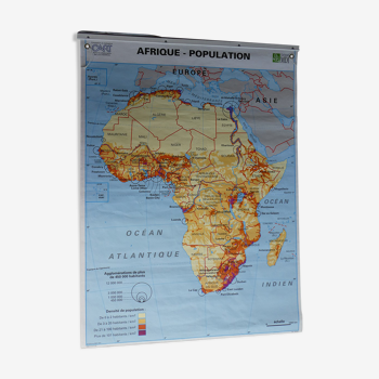 Carte scolaire poster vintage Afrique édition MDI