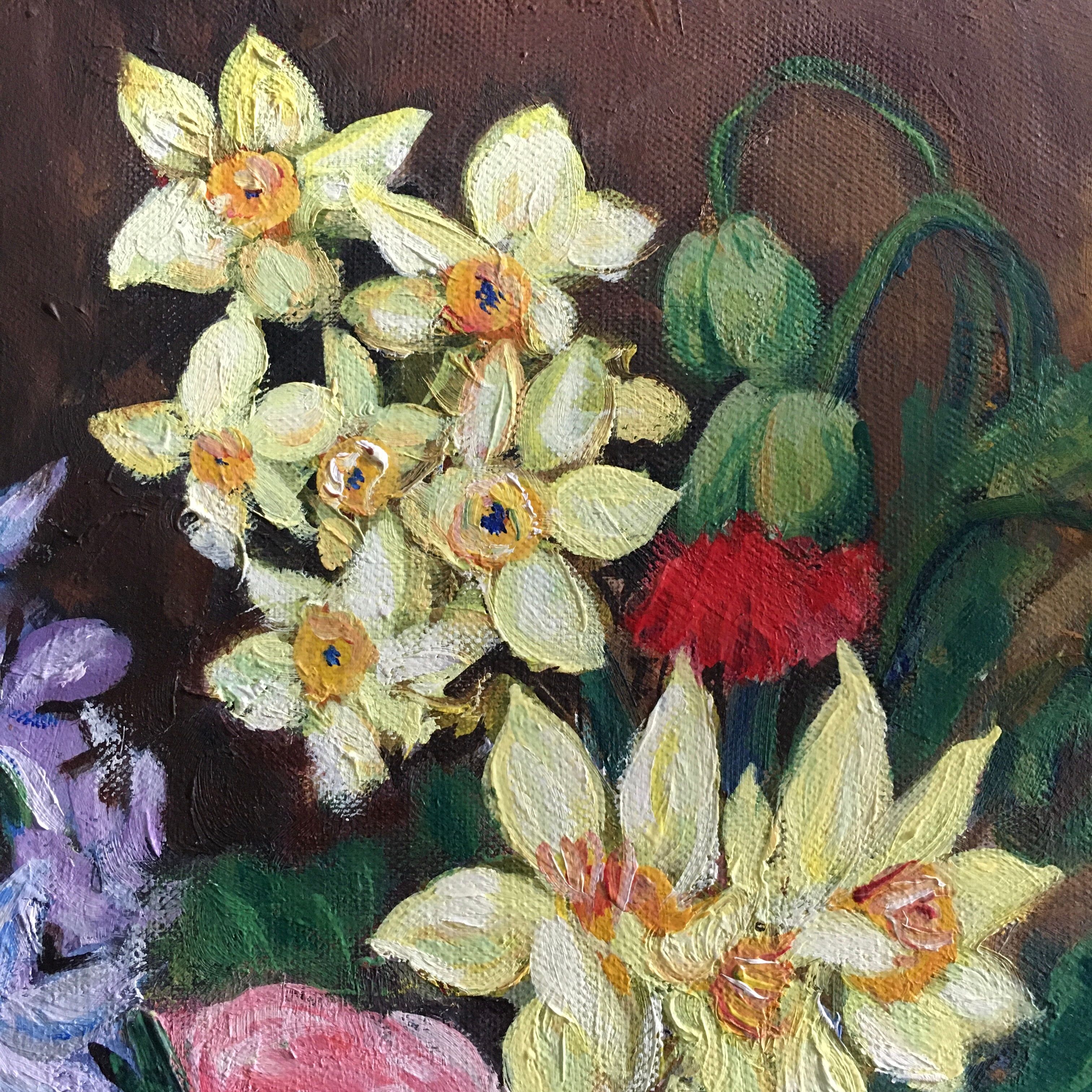 Spring bouquet table