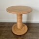 Terracotta Nude Spiral Turned Wood Side Table