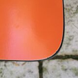 Set of 6 vintage orange formica chairs, 70s