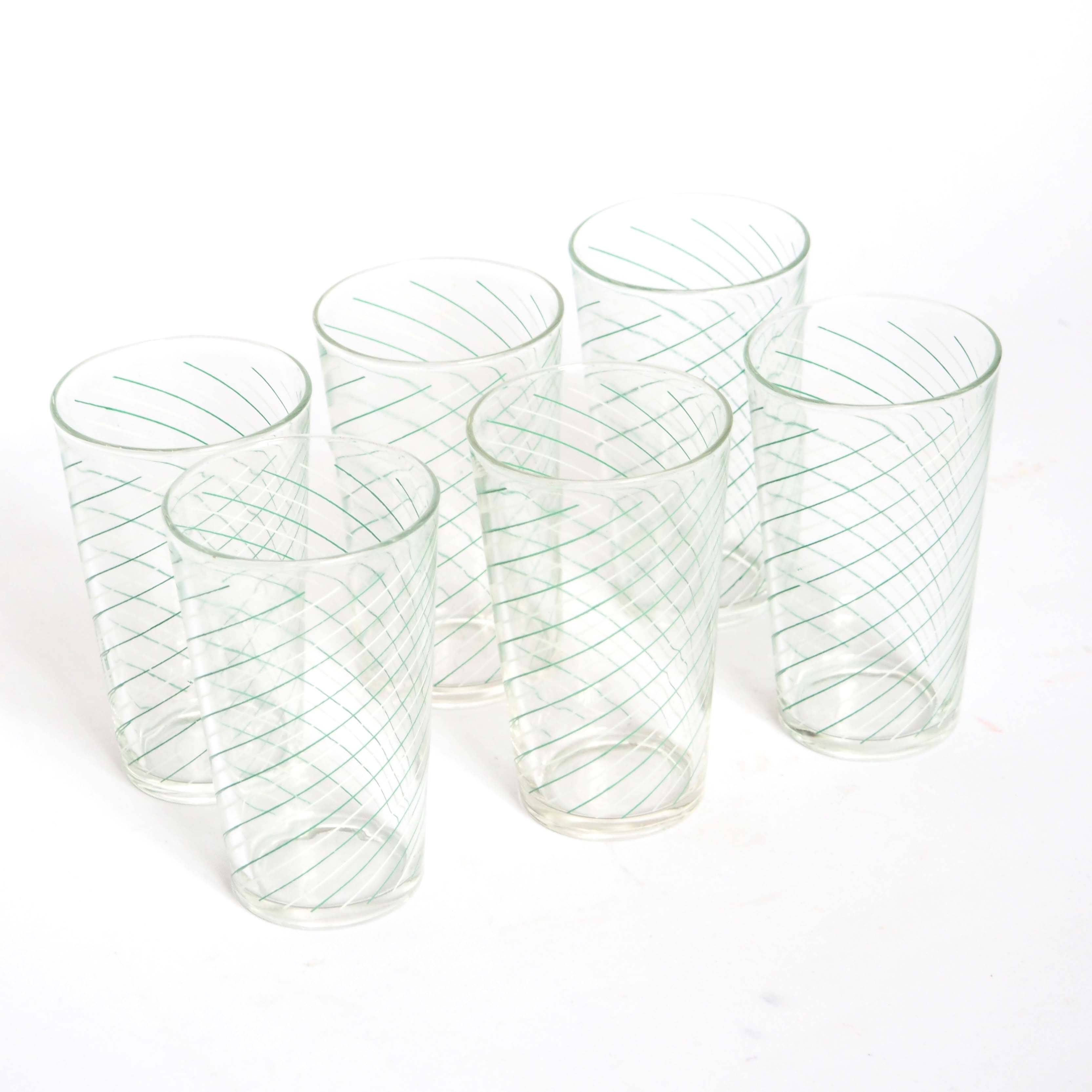 Lot de 6 verres vintage
