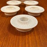 Set of 6 Danish porcelain candle holders