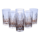 6 large mouth-blown Montbronn crystal glasses from the "Blois" collection