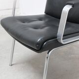 Executive leather armchair by Egon Eiermann for Wilde + Spieth, 1960s