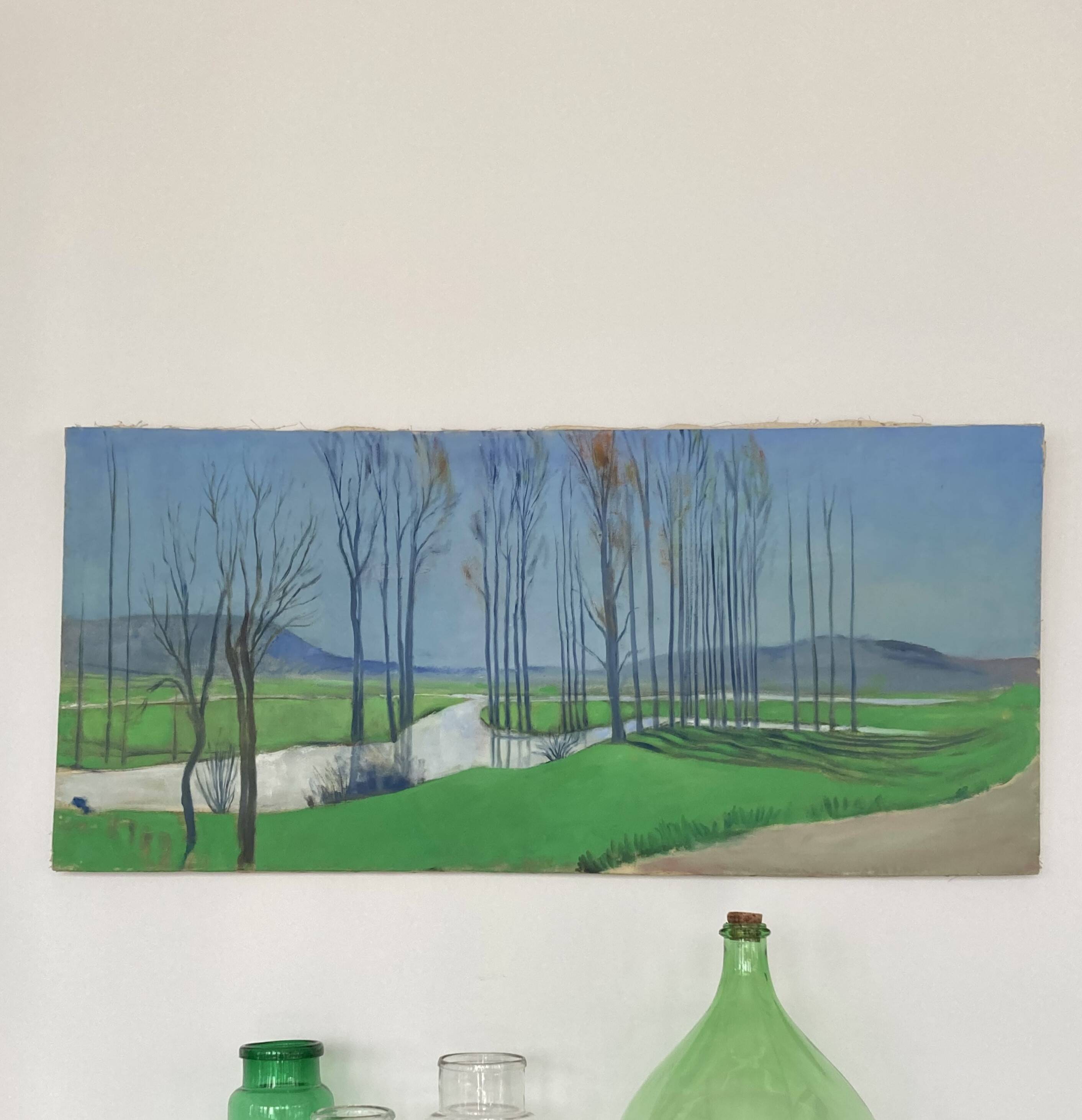 Large landscape on canvas 1.25m x 0.57m