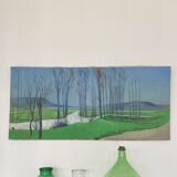 Large landscape on canvas 1.25m x 0.57m