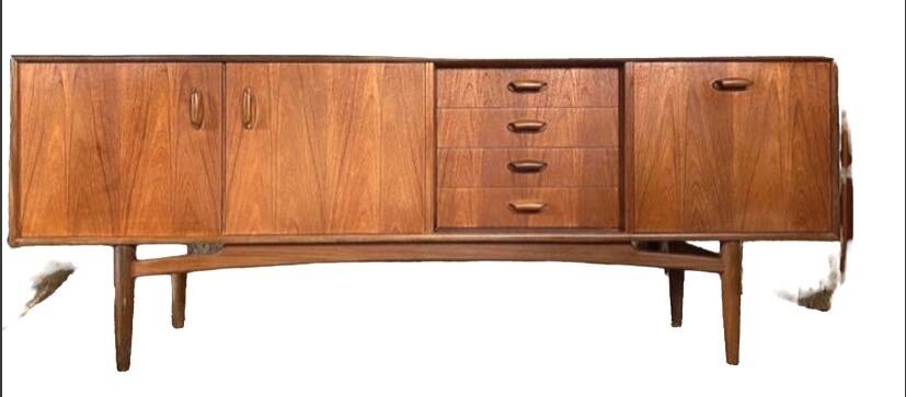 Vintage Scandinavian sideboard, Teak sideboard from the 60s, 70s