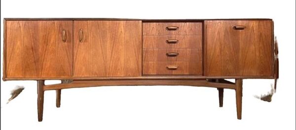 Enfilade scandinave vintage, Enfilade en teck des années 60, 70